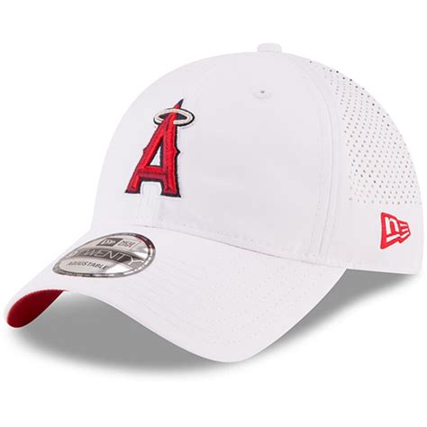 Los Angeles Angels New Era Perforated Pivot 9TWENTY Adjustable Hat - White