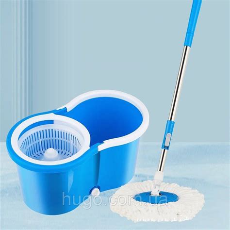 Купить Швабра с ведром с турбо-отжимом Easy Mop, 360 градусов, Синяя ...