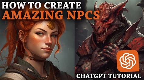 How To Create Amazing Npcs With Ai And Chatgpt Youtube