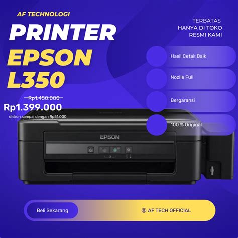 Jual Printer Epson L All In One Print Scan Copy Inkjet Bergaransi