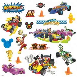 Sticker MICKEY And THE ROADSTERS 4 Colite De 22 8 X 44 1 Cm