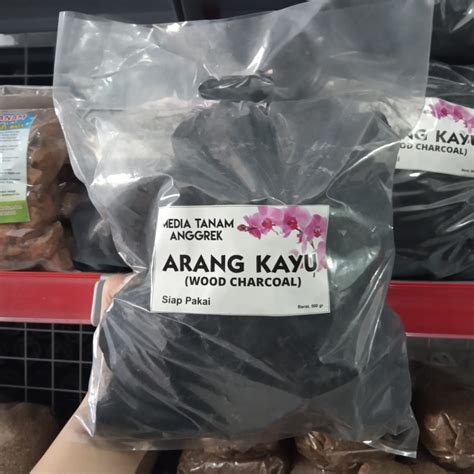 Jual Arang Areng Kayu Bakar 500 Gr Media Tanam Anggrek Tanaman Hias