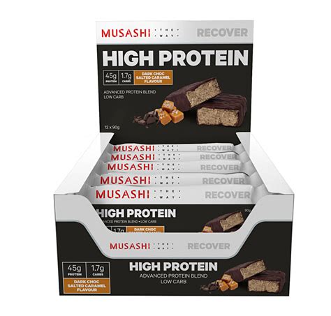 Musashi High Protein Low Carb Bars 90g Box Of 12