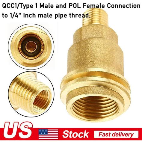 Qcc Nut Propane Gas Fitting Npt Male Threaded Tank Adapter Quick