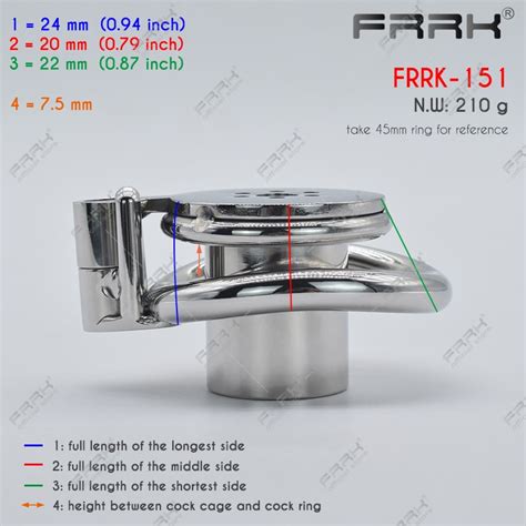 Frrk Hardcore Inverted Male Chastity Cage With Allen Key Cock Lock