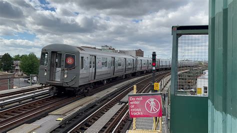 Coney Island Bound R B Train Bypasses Th Avenue Youtube