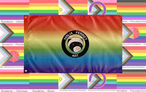 Choose Your Rainbow Pride Wall Flags Single Reverse Etsy