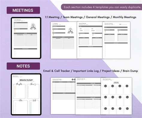 Onenote Planner 2024 2025 Plantilla Profesional De Una Nota Para Gestión De Proyectos Y