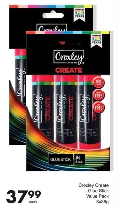 Croxley Create Glue Stick Value Pack 3x36g Offer At Save