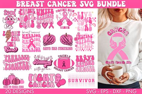 Breast Cancer Svg Bundle Png Sublimation Graphic By Freelingdesignhouse