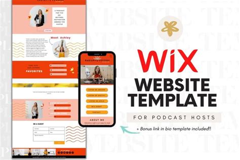 Wix Website Template Podcast Host | Creative Market