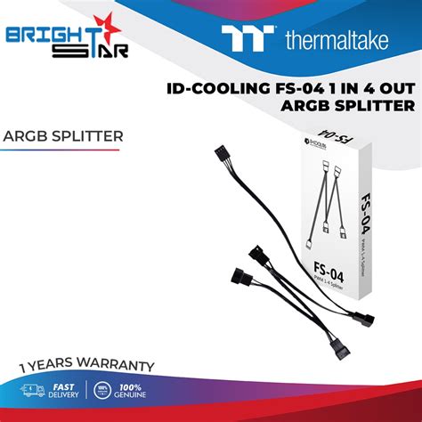 Id Cooling Fs In Out Argb Splitter Shopee Malaysia