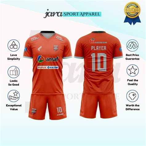 Jual Jersey Borneo Fc Home Custom Nama Full Printing Baju