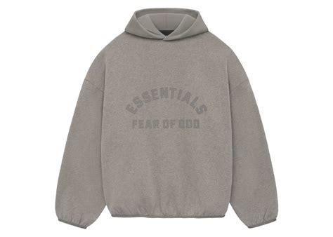 Fear Of God Essentials Core Collection Nylon Fleece Hoodie Heather Grey