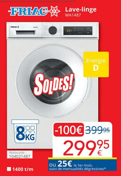 Friac Lave Linge Wa Kg Promotie Bij Eldi