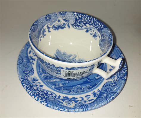 Spode Blue Italian Set Of 4 Teacups And Saucers Default Title Shoppedeals