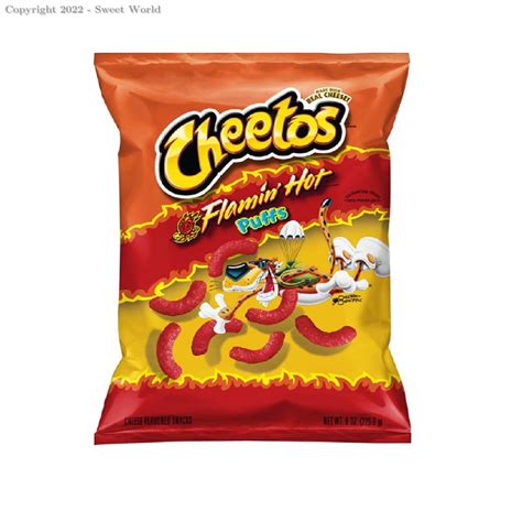 Cheetos Puffs Flamin Hot Cheese Flavored Snacks Oz