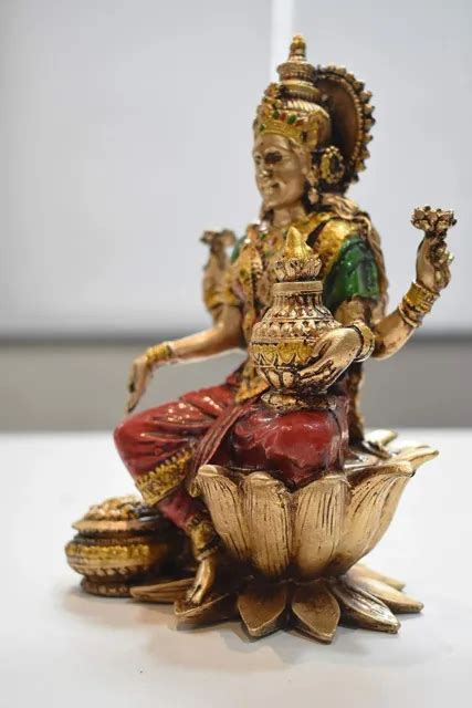 HINDOU DÉESSE LAKSHMI Laxmi Maa Mata Devi Idol Statue pour Maison Puja