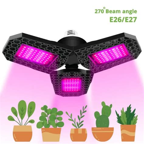 Plantlux E27 Led Grow Light Full Spectrum 85 265v Hydroponics Plant