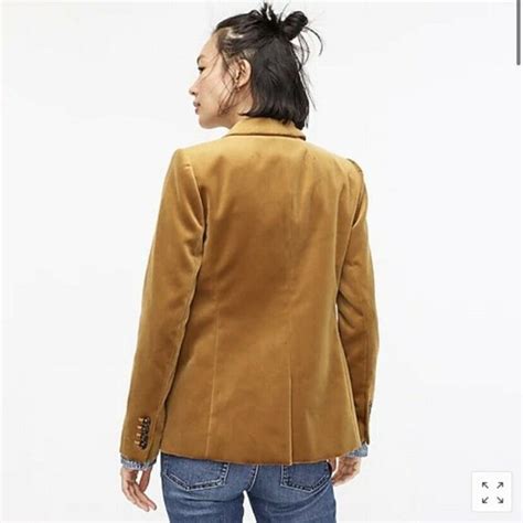 J Crew Jackets And Coats Nwt Jcrew Womens J8978 Parke Blazer In Velvet Golden Brandy Gold