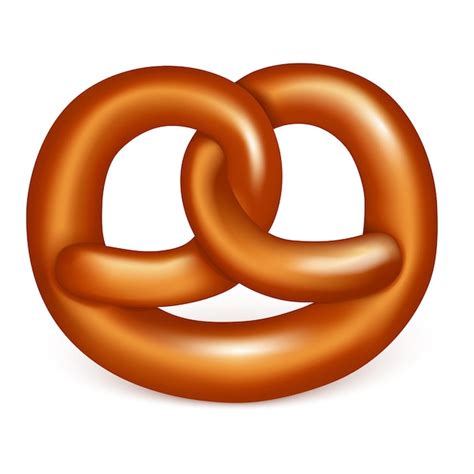 Ícone de pretzel ilustração realista do ícone de vetor de pretzel para