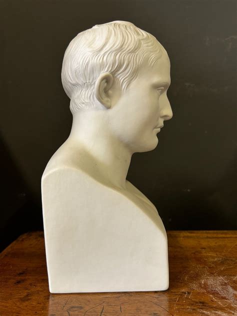 Proantic Bust Of Napoleon Bonaparte Emperor In Biscuit Porcelain Afte