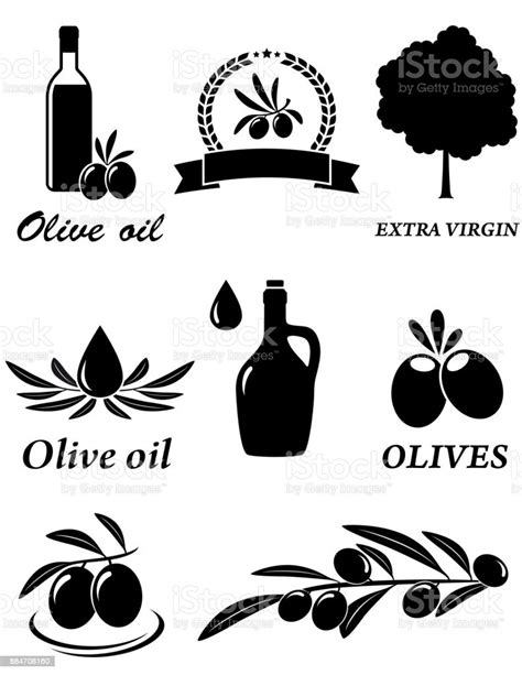 Set Of Olive Icons Stock Illustration Download Image Now Salad