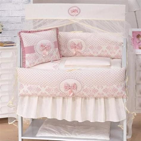 Kit Mini Berco Rose Menina La O Delicado Decora O Quarto Infantil