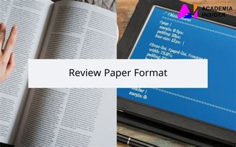 Review Paper Format: How To Write A Review Article Fast - Academia Insider