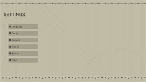 Nier Automata Settings Menu