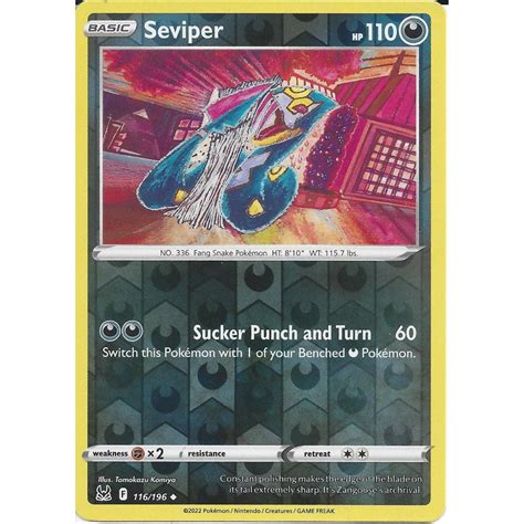 Pokemon Trading Card Game Seviper Reverse Holo Swsh Lost