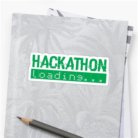 Hackathon Loading Green Retro Coder Type Sticker By Bronby Redbubble