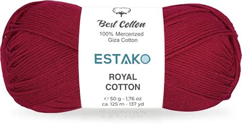 Amazon Estako Royal Cotton Mercerized Giza Cotton Yarn Soft