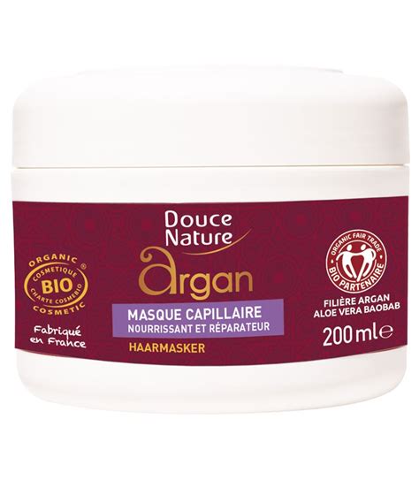 Masque capillaire BIO huile d argan karité Douce Nature 200ml