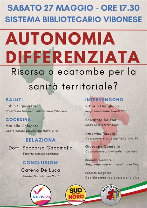 Autonomia Differenziata A Vibo Si Parla Di Sanit Mediterraneinews