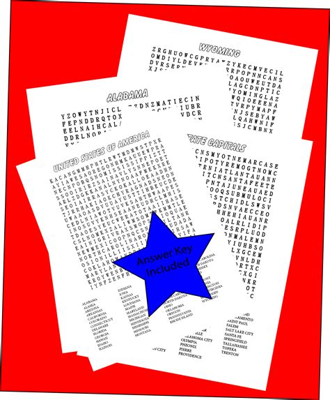 Word Search Printable United States 400 518 Homemade Creations