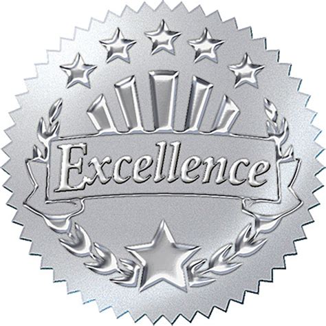 Award Seal Excellence Silver Awards And Certificates Rewards