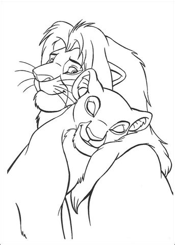 Coloriage Mufasa le lion et Sarabi la lionesse Coloriages à