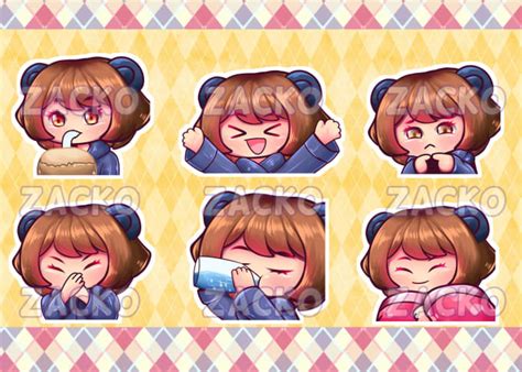 Create Custom Cute Anime Twitch Emotes Sub Badges By Zacko20 Fiverr