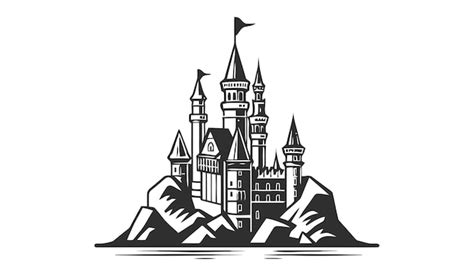 Premium Vector | Vector black castle icon logo Vector illustration ...