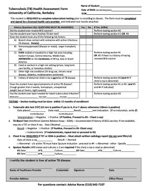 Tb Clearance Form Complete With Ease Airslate Signnow