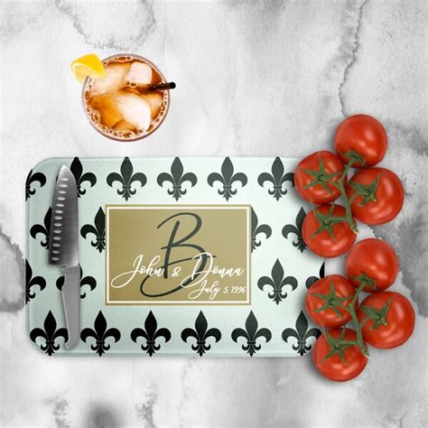 Fleur De Lis Customized Cutting Board Etsy