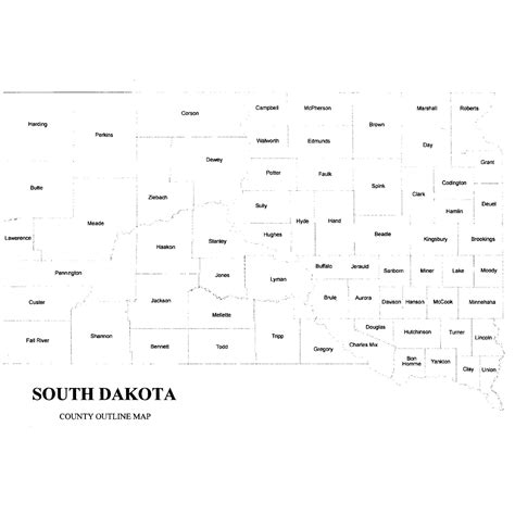 South Dakota County Numbers Map