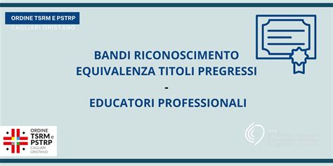 BANDI APERTI AGLI EDUCATORI PROFESSIONALI PER IL RICONOSCIMENTO DELL