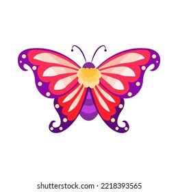 Isolated Red Butterfly Vector Illustration Stock Vector (Royalty Free ...