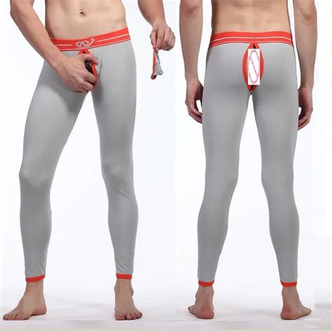 Wj Mens Cotton Thermal Underpants Ass Open Front Taking Gay Wear Hollow High Quality Cotton