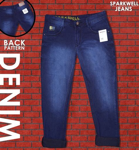 Denim Plain Blue Mens Jeans Waist Size At Rs Piece In