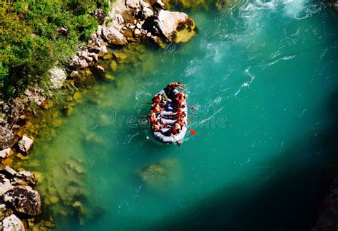 Rafting Along Tara River Canyon In Montenegro Editorial Stock Image