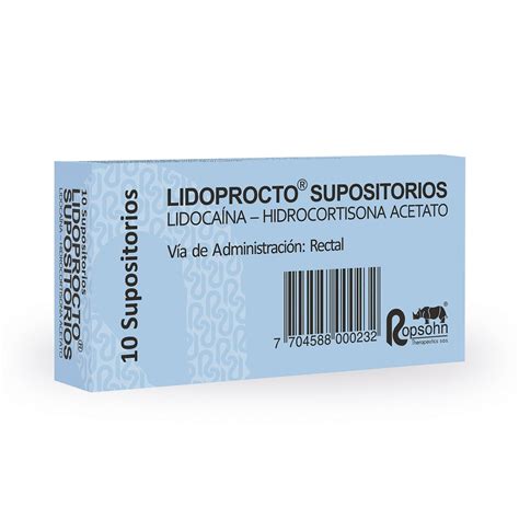 Lidoprocto Supositorios Cja X 10 Und Droguerias Patria