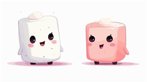 Cute Marshmallow Cartoon Character Design For Creative Projects